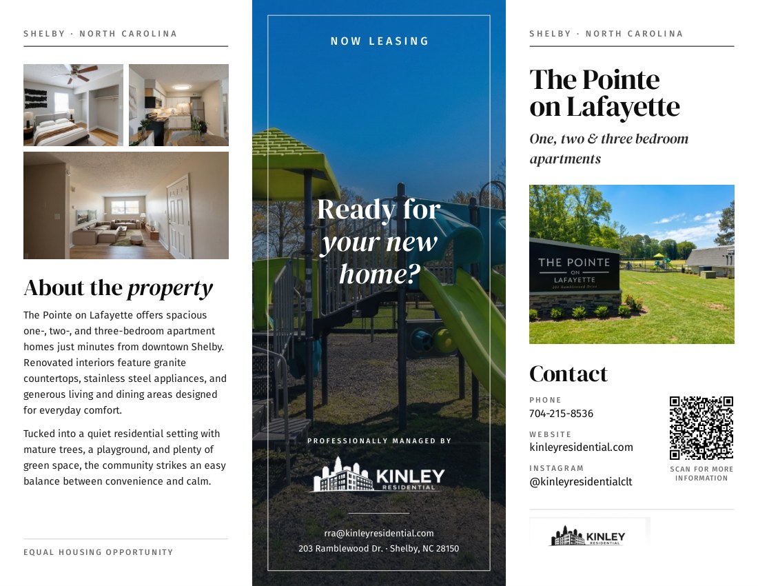 The Pointe on Lafayette brochure cover